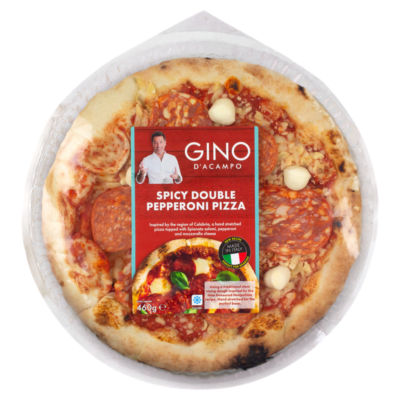 Gino D'Acampo Spicy Double Pepperoni Pizza 460g