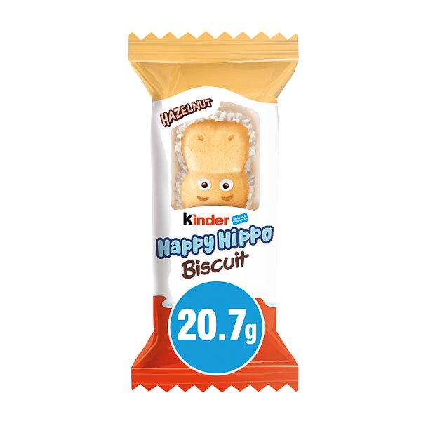 Kinder Happy Hippo Hazelnut and Milk Biscuit Single Bar