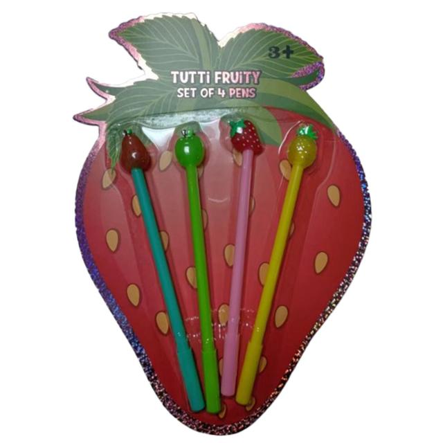 Tri Coastal Set Of 4 Fruit Pens 