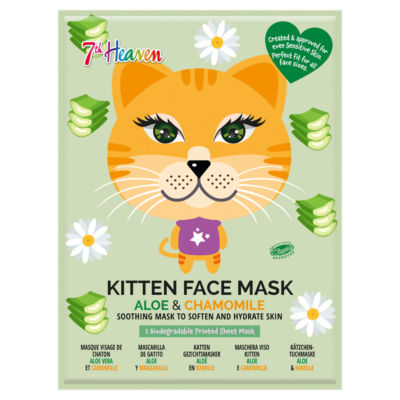 7th Heaven Aloe & Chamomile Kitten Face Mask