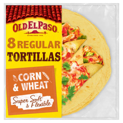 Old El Paso Mexican 8 Regular Super Soft Corn & Wheat Tortilla Wraps