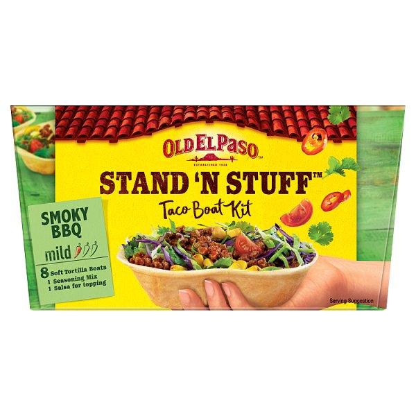 Old El Paso Mexican Stand 'N' Stuff Smoky BBQ Taco Kit with Soft Shells