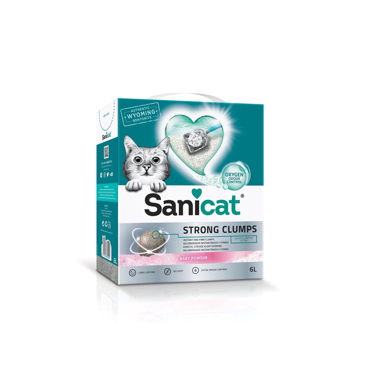 Sanicat Strong Clumps Baby Powder Scent Cat Litter