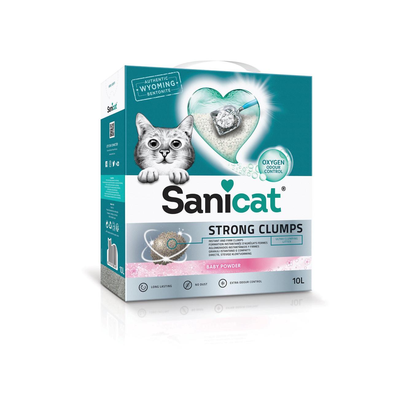 Sanicat Strong Clumps Baby Powder Scent Cat Litter