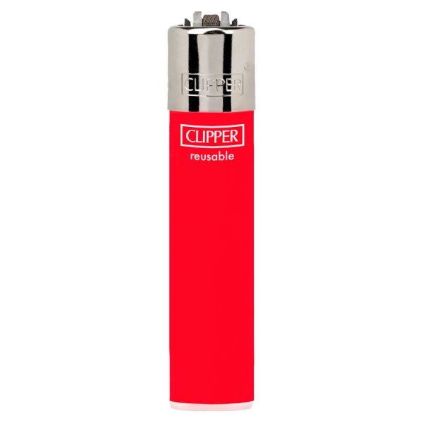 Clipper Solid Colour Silver Top Lighter 