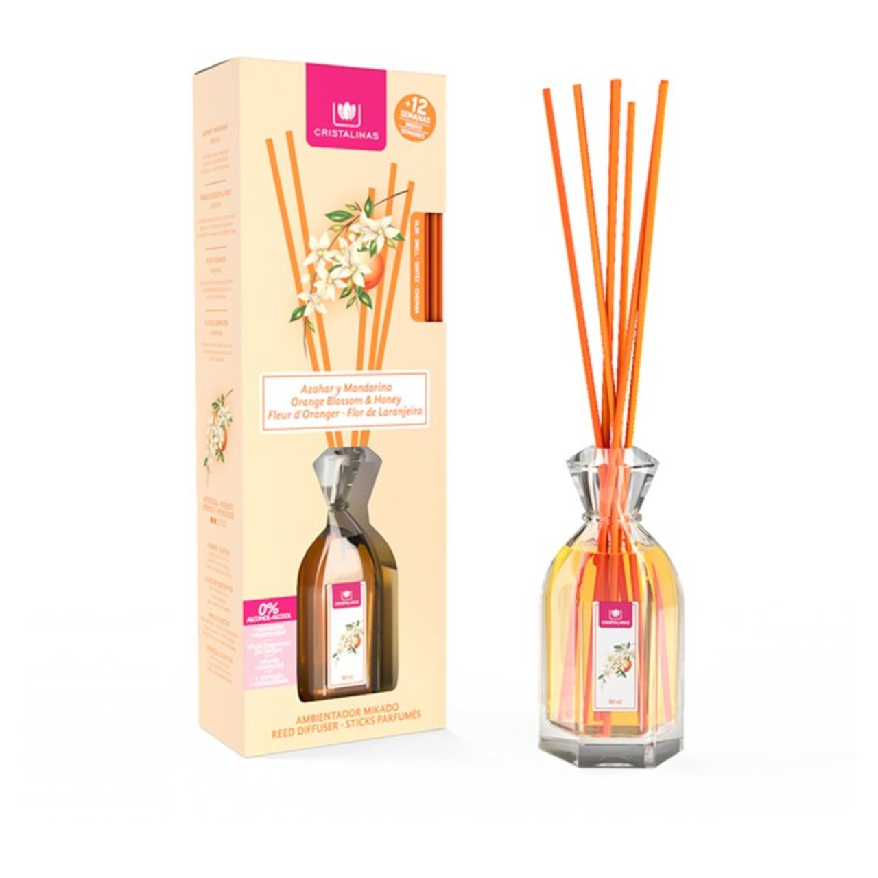 Cristalinas Reed Diffuser Orange Blossom 