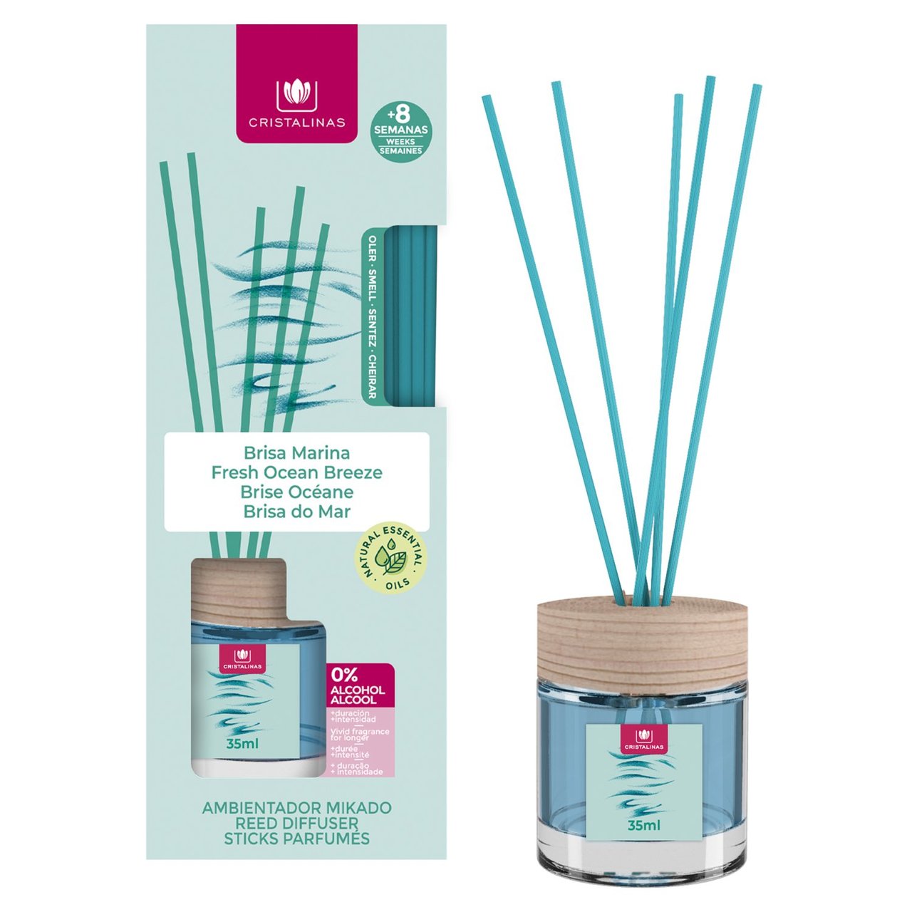 Cristalinas Reed Diffuser Fresh Ocean Breeze