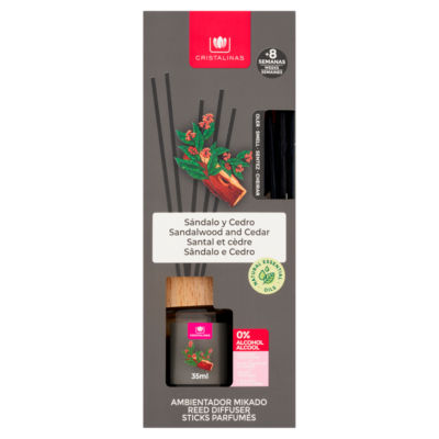 Cristalinas Sandalwood and Cedar Reed Diffuser