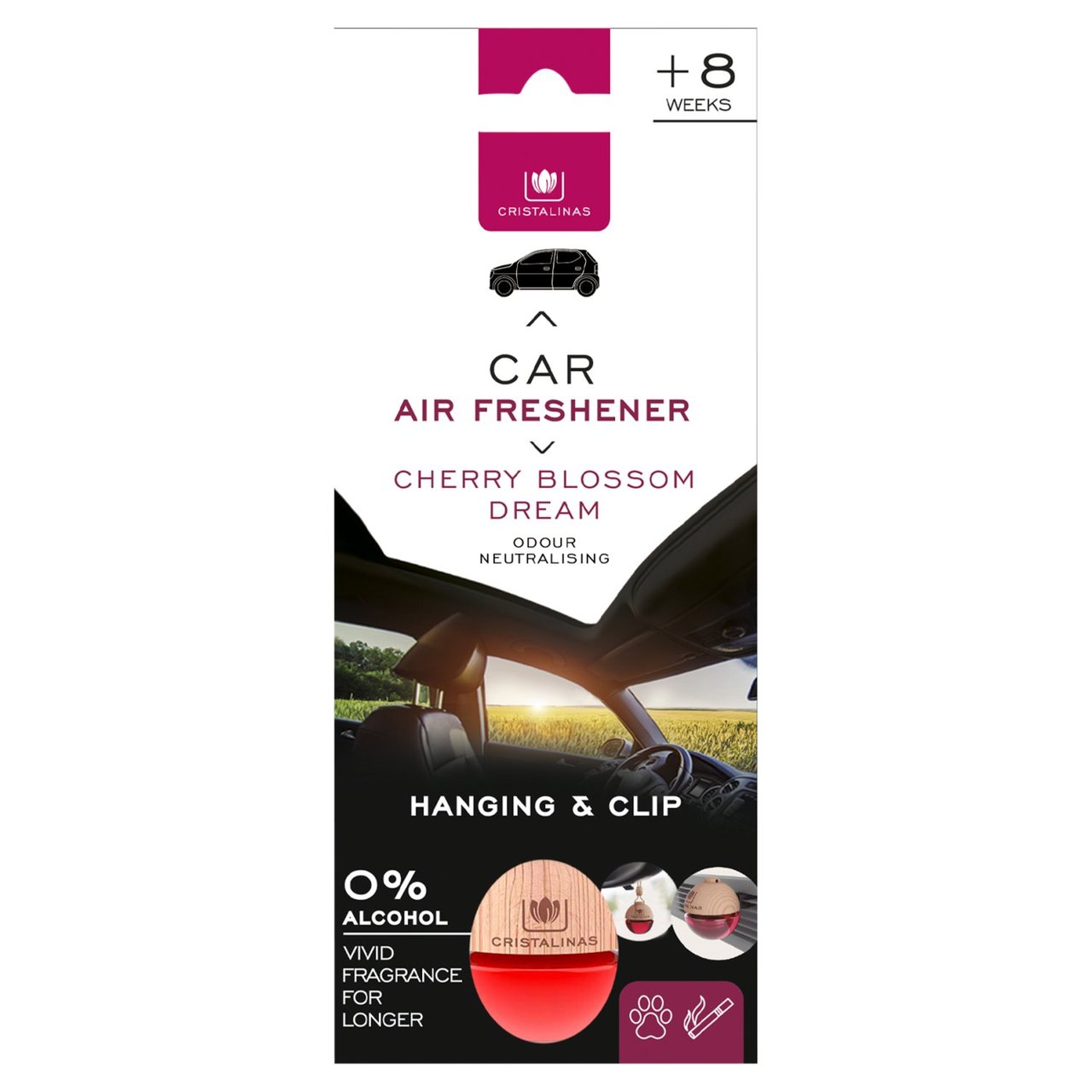 Cristalinas Car Air Freshener Cherry Blossom