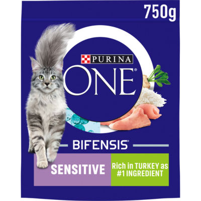 Purina ONE Sensitive Dry Cat Food, Turkey