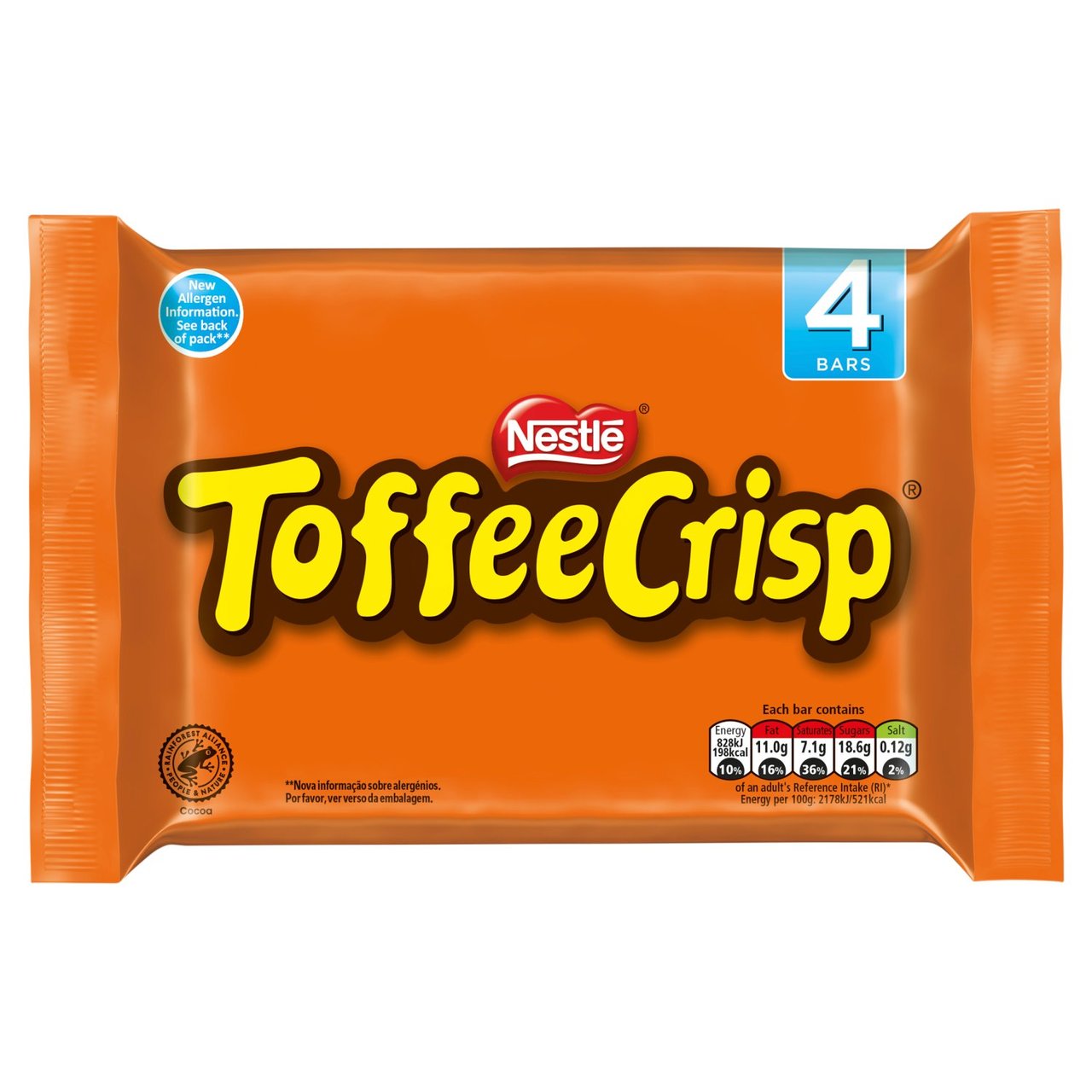 Toffee Crisp Milk Chocolate Bar Multipack 4x38g