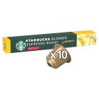 Starbucks by Nespresso Blonde Espresso Roast Decaf Coffee Pods x10