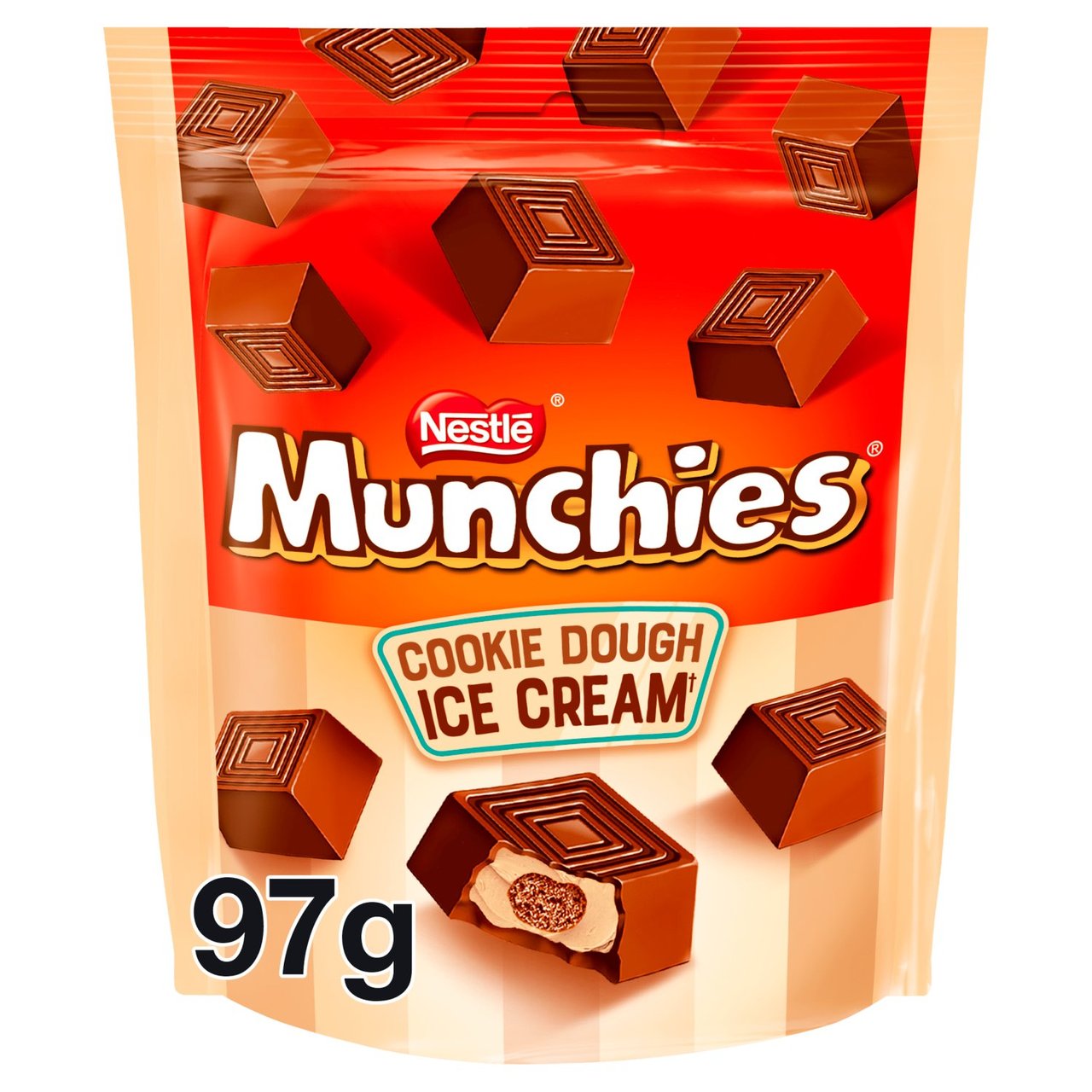 Munchies Milk Chocolate Cookie Dough Ice cream Sharing Bag 97g