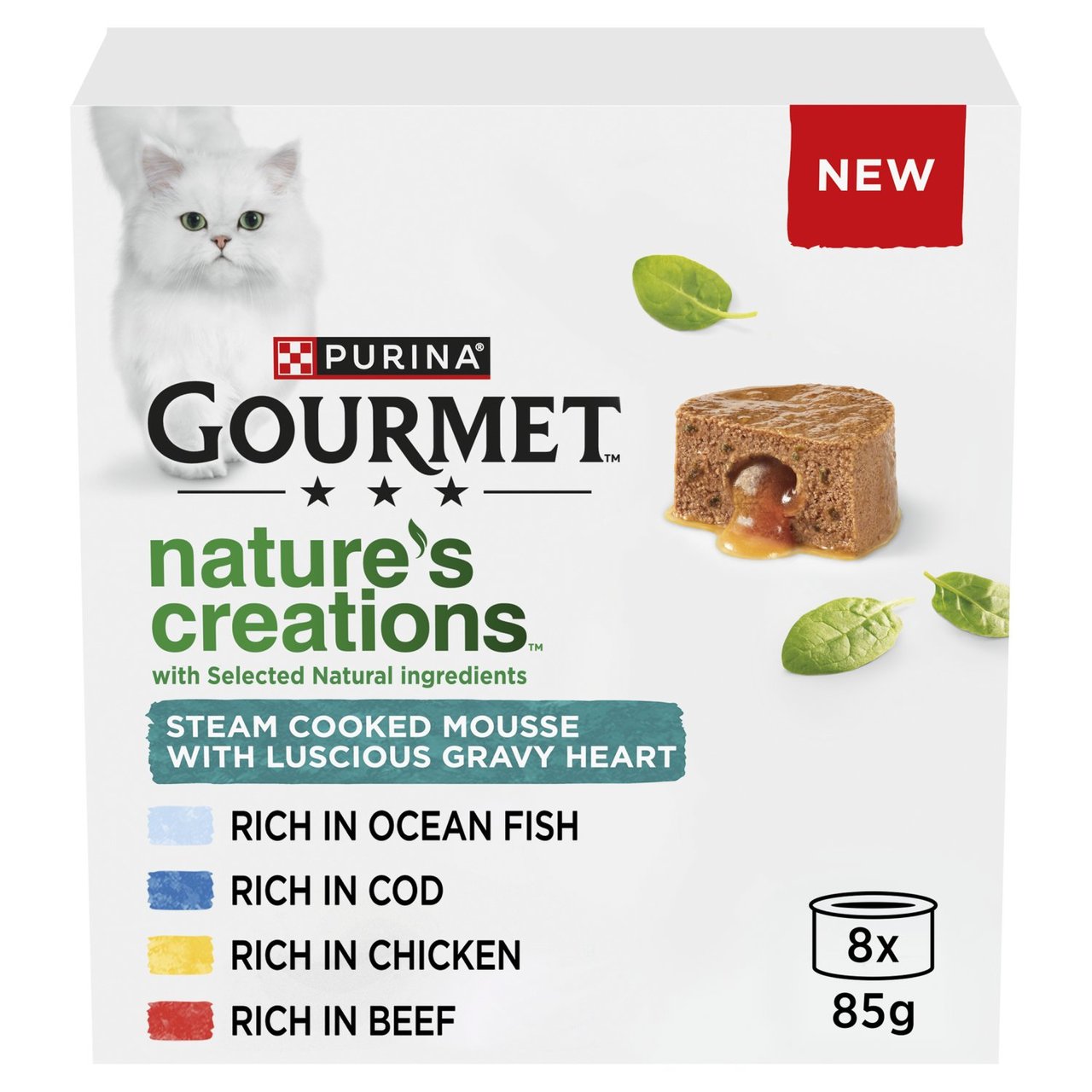 Gourmet Nature's Creations Gravy Heart Chicken Ocean Fish Wet Cat Food