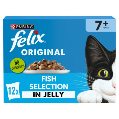 Felix Original Cat Food Senior 7+ Fish Selection in Jelly Wet Cat Food