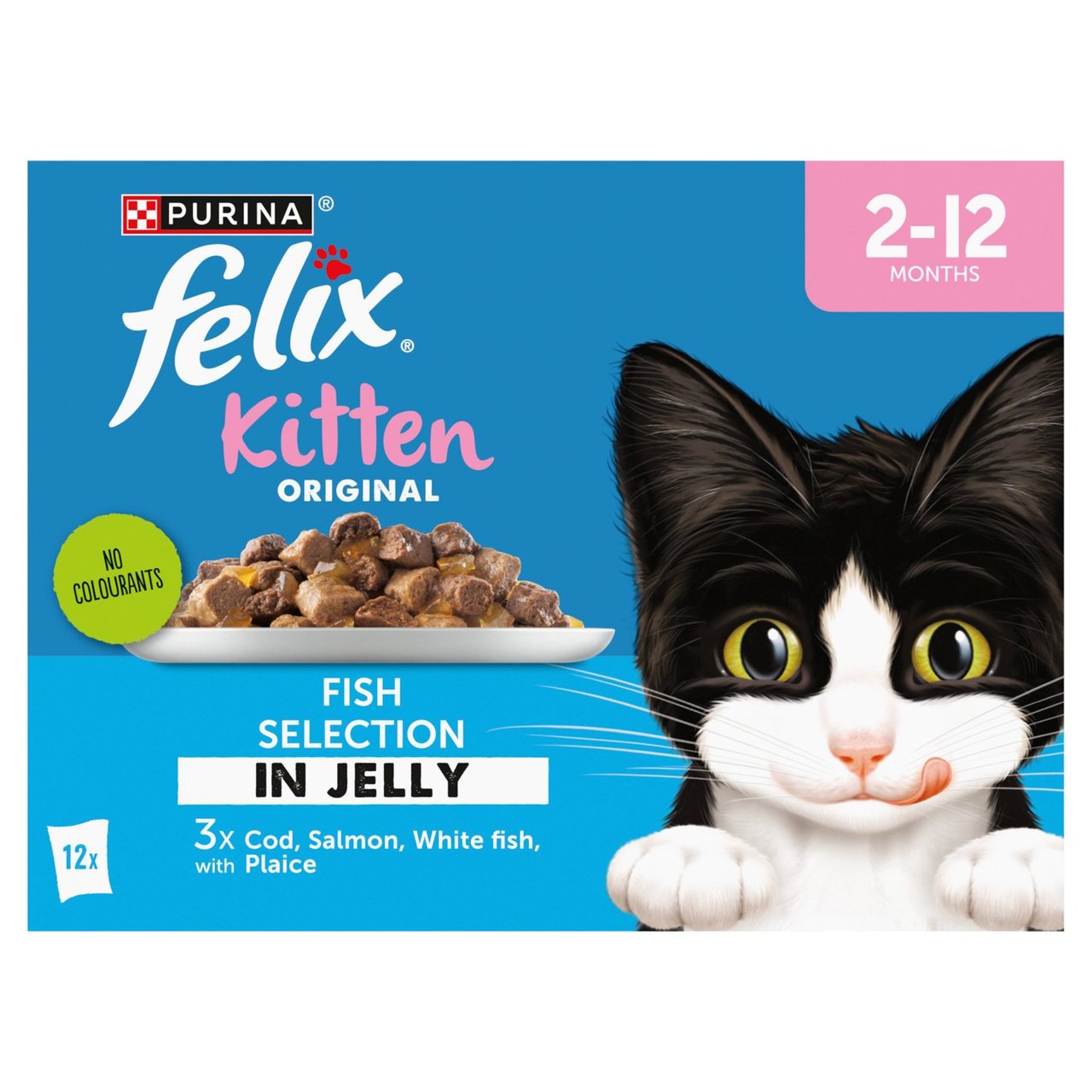 Felix Original Kitten Fish Selection In Jelly Wet Cat Food  12 x 85g