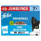 Felix Original Senior 7+ Fish Selection In Jelly Wet Cat Food 40x85g