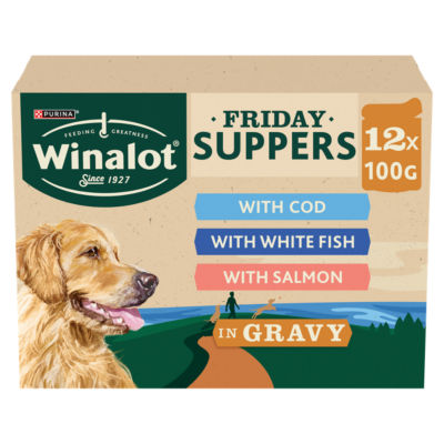 Winalot Friday Suppers in Gravy 12 x 100g (1200g)