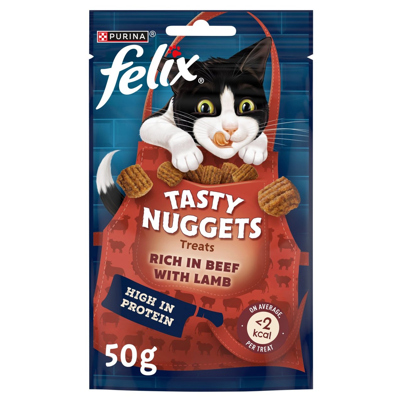 Felix Tasty Nuggets Treats Rich in Beef with Lamb 50g