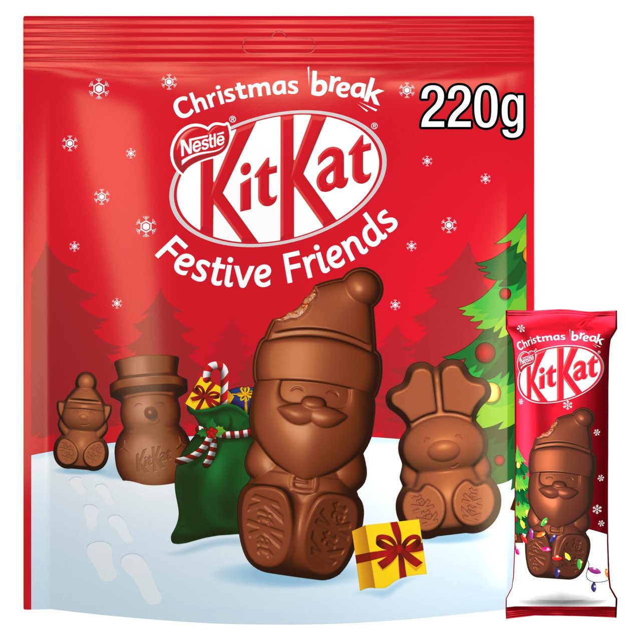 KitKat Mini Santa Milk Chocolate Sharing Bag 264g