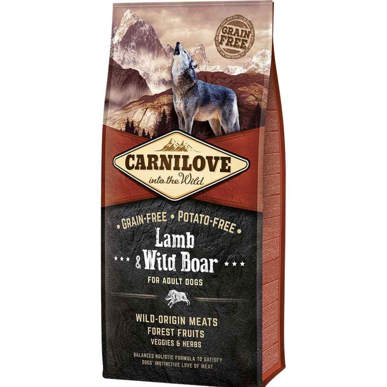 Carnilove Grain Free Adult Lamb & Wild Boar Dry Dog Food