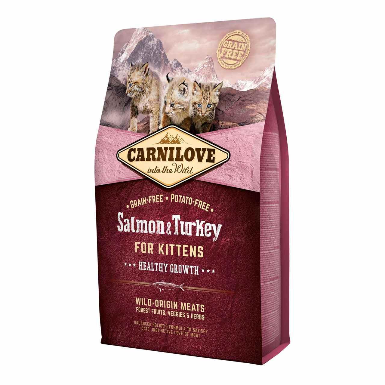 Carnilove Grain Free Kitten Salmon & Turkey Healthy Growth Dry Cat Food