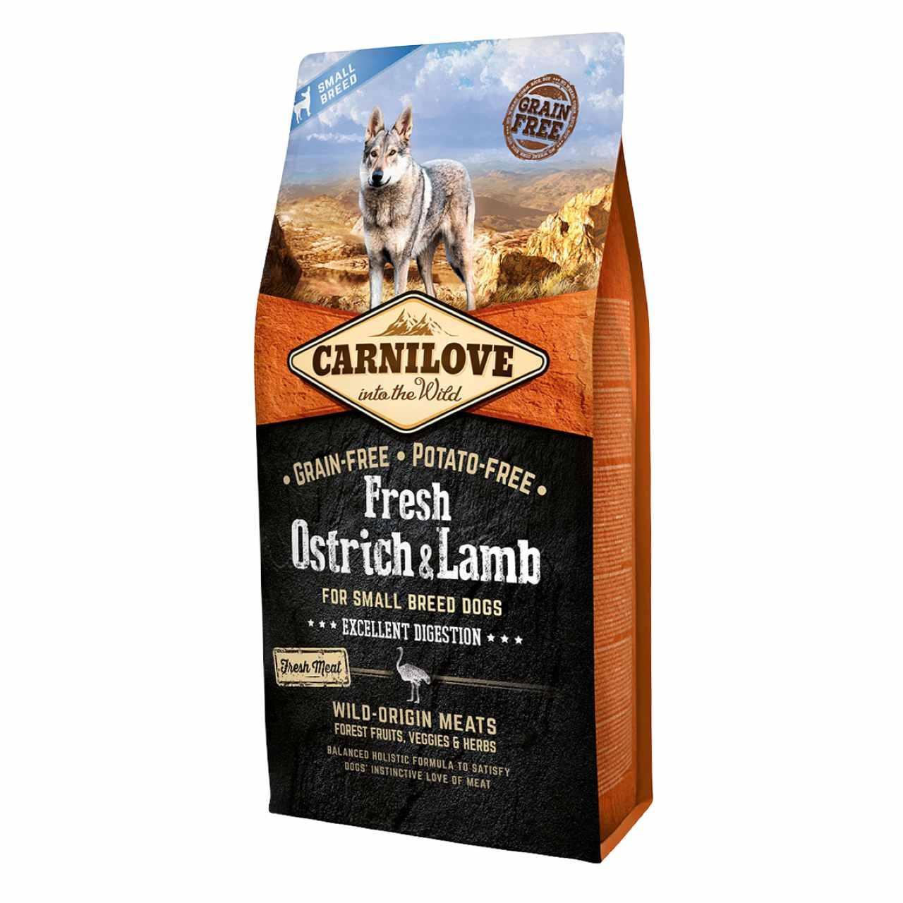 Carnilove Fresh Ostrich & Lamb Small Breed Adult Dog Food