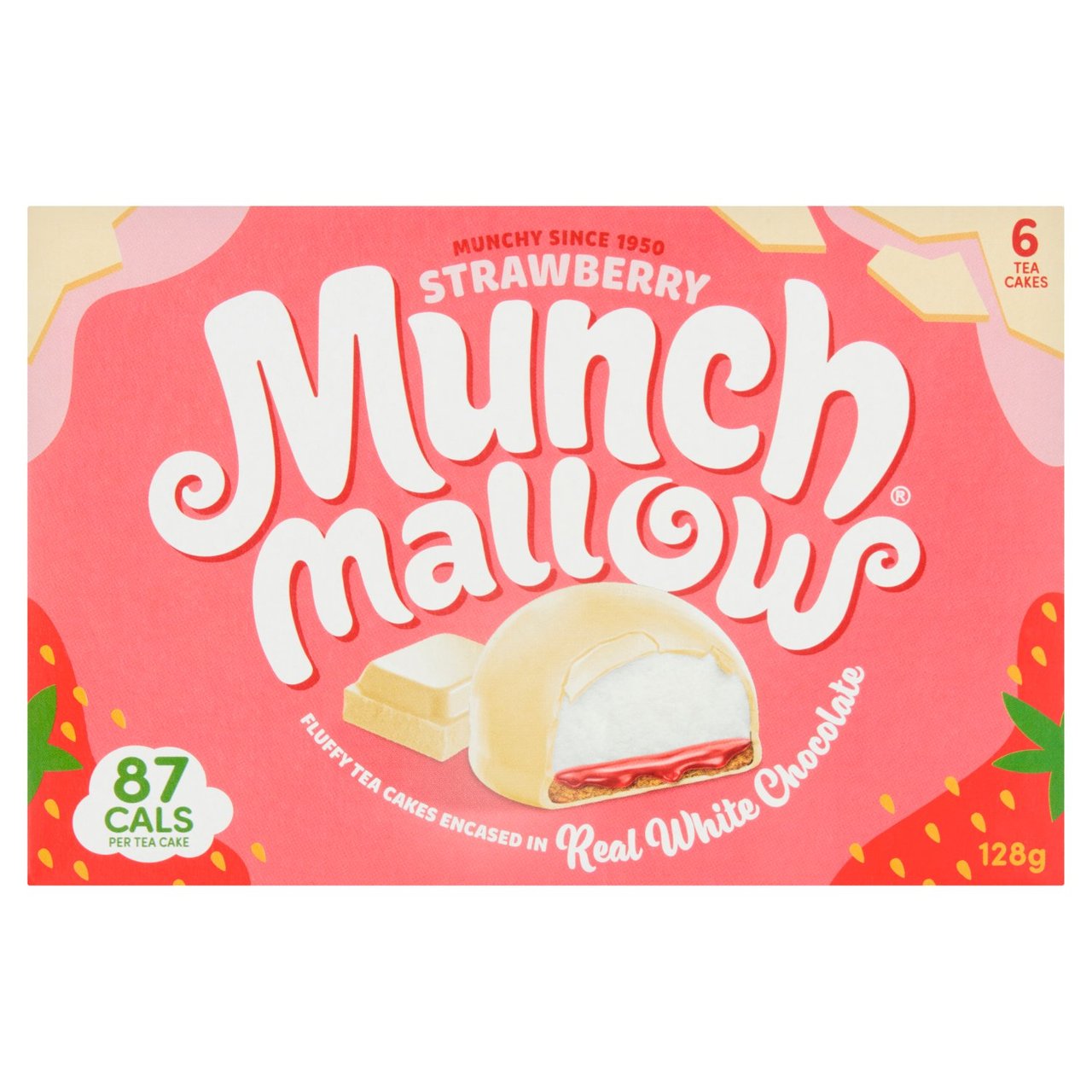 Munchmallow White Chocolate & Strawberry Teacake