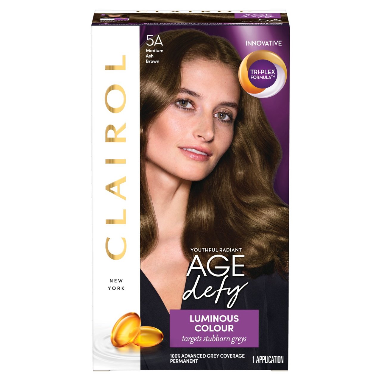 Clairol Nice'n Easy Age Defy Permanent Hair Colour 5A Medium Ash Brown