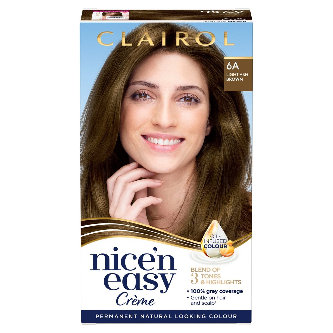 Clairol Nice’n Easy Permanent Hair Dye 6A Light Ash Brown