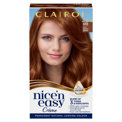 Clairol Nice’n Easy Permanent Hair Dye 6RB Light Reddish Brown