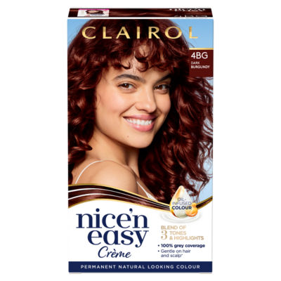 Nice'n Easy Permanent Hair Dye 4BG Dark Burgundy