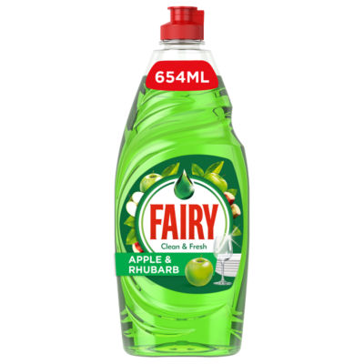 Fairy Clean & Fresh Washing Up Liquid Apple & Rhubarb 654ML