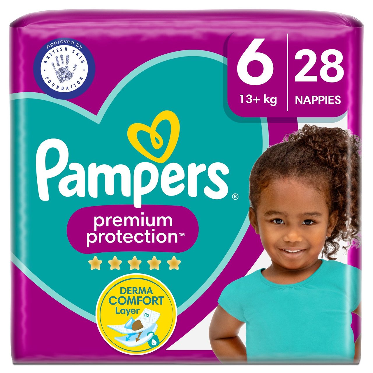 Pampers Baby-Dry Nappy Pants Size 8, 22 Nappies, 19kg+, Essential