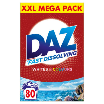 Daz Washing Powder 4.8 kg 80 Washes, Whites & Colours