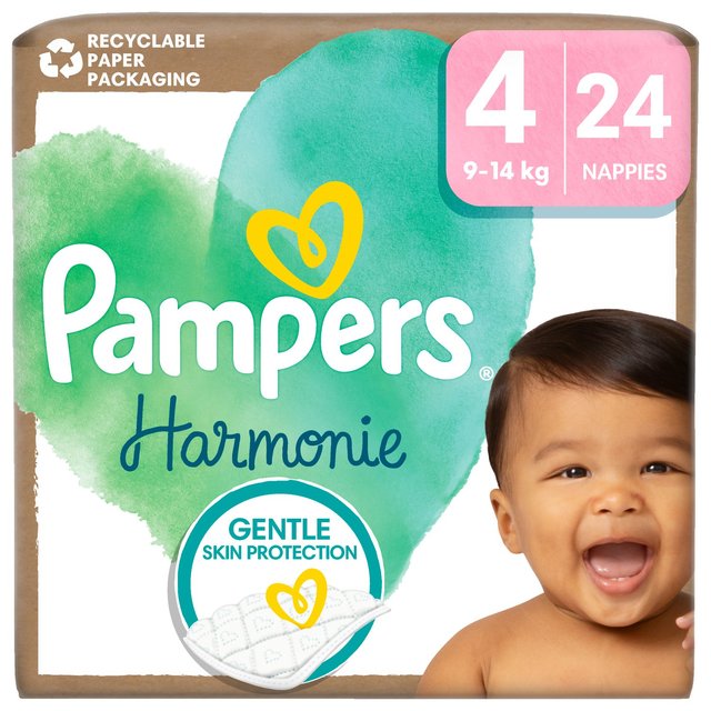 Pampers Harmonie Nappies, Size 4 Essential Pack