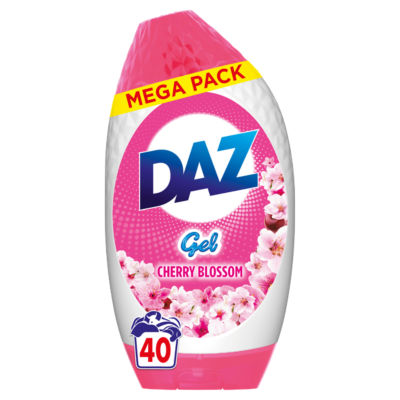 Daz Liquid Laundry Detergent Gel 1.4ML 40 Washes, Cherry Blossom