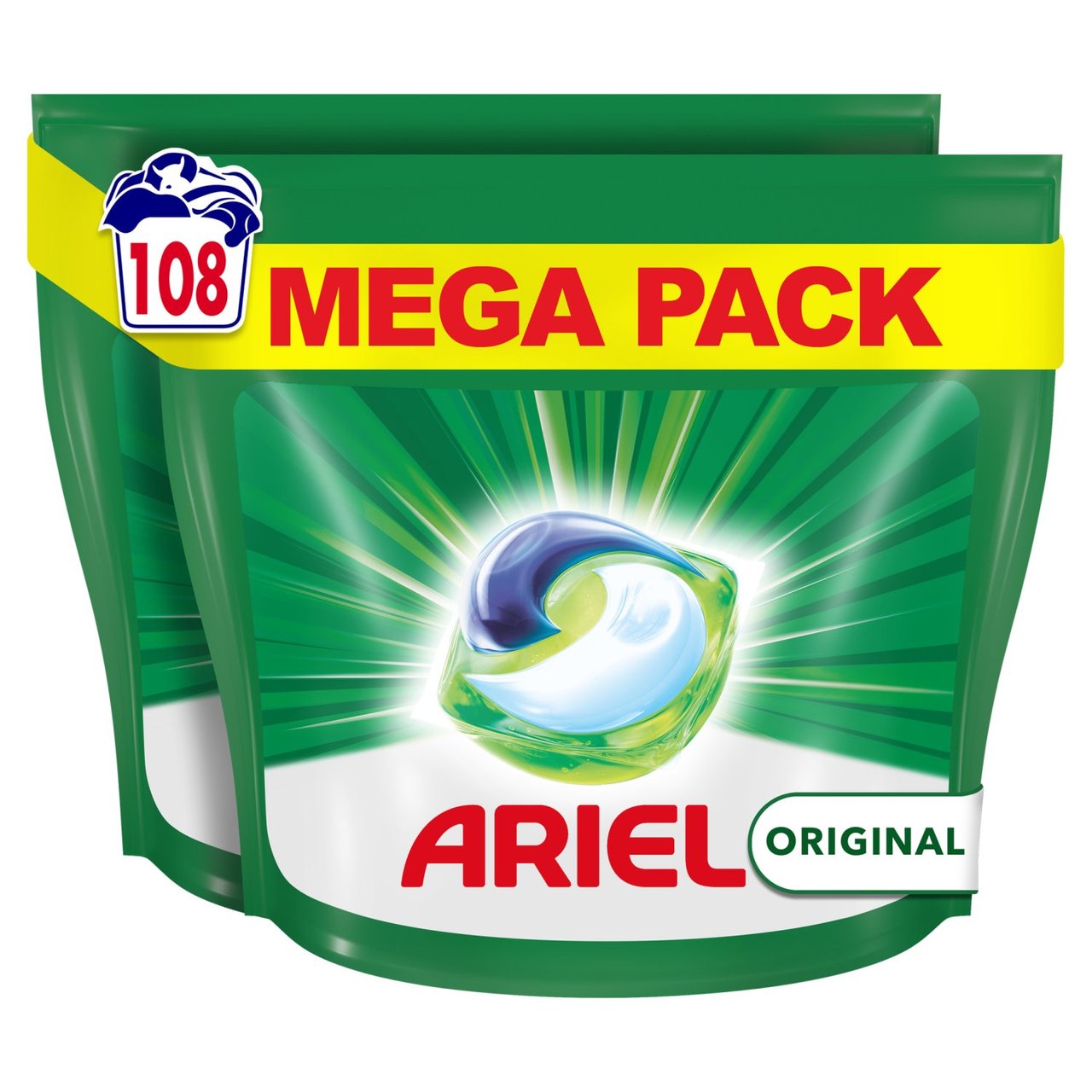 Ariel Original All-In-1 Pods Washing Liquid Capsules 108 Washes