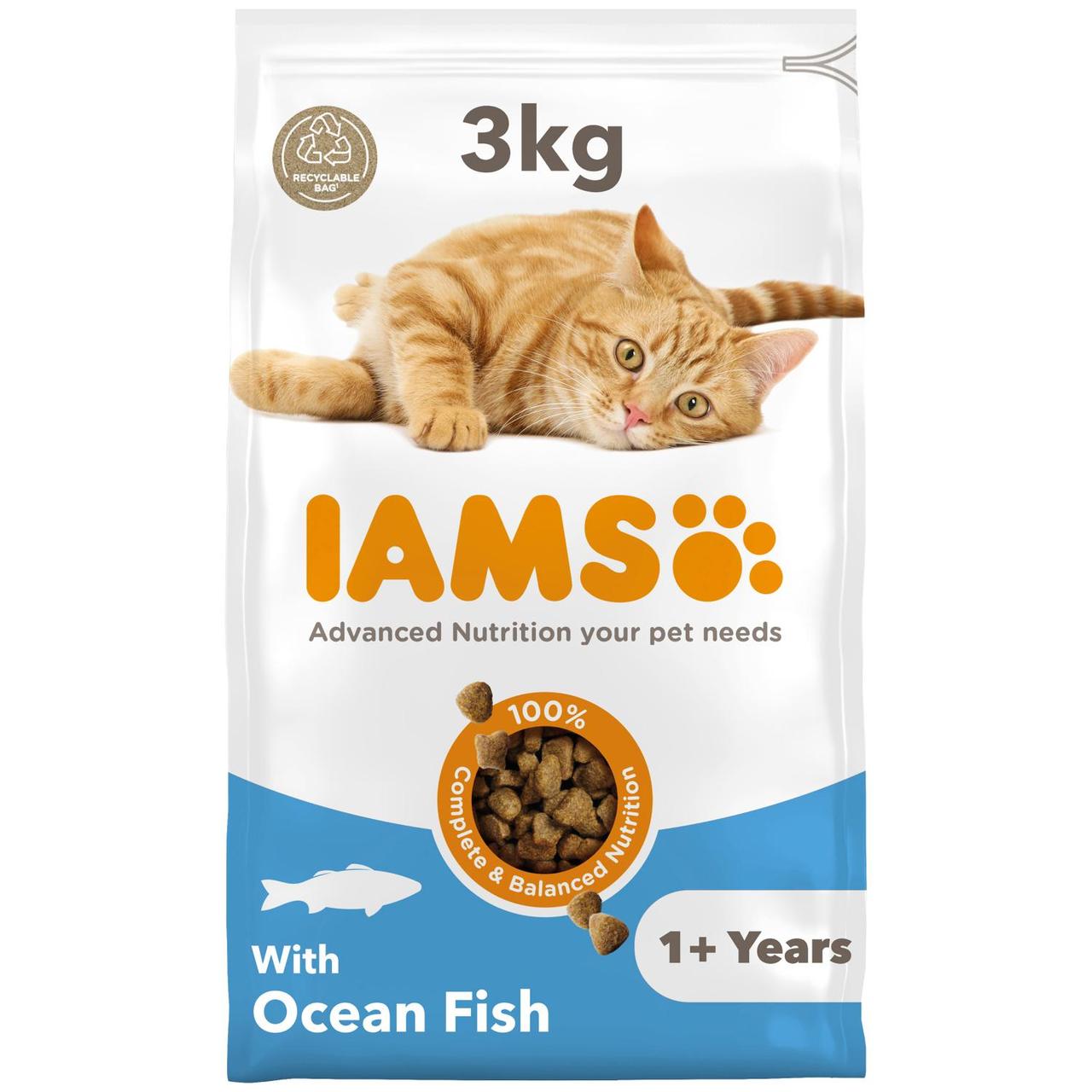 IAMS Adult Dry Cat Food Ocean Fish