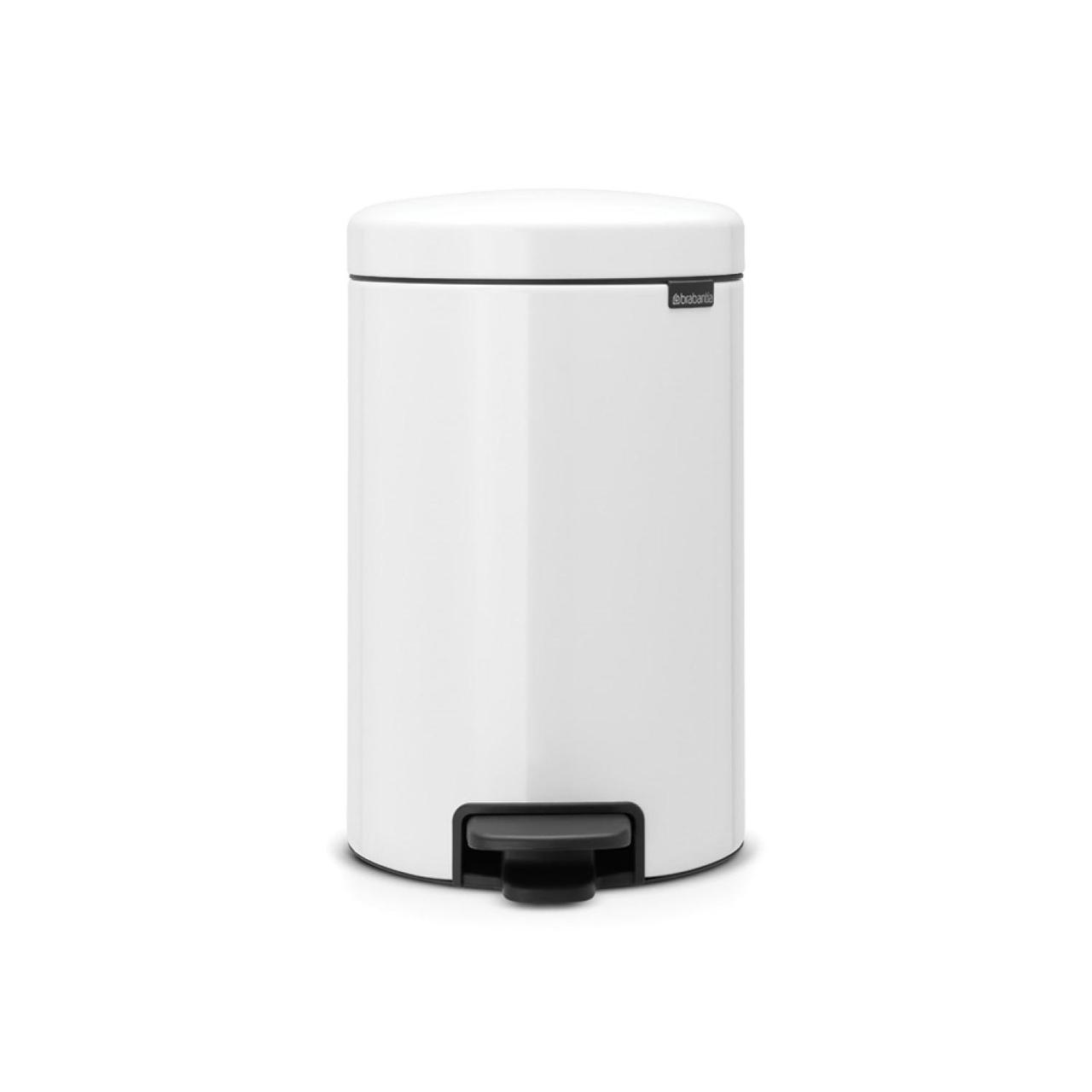 Brabantia 12 Litre White Pedal Bin  