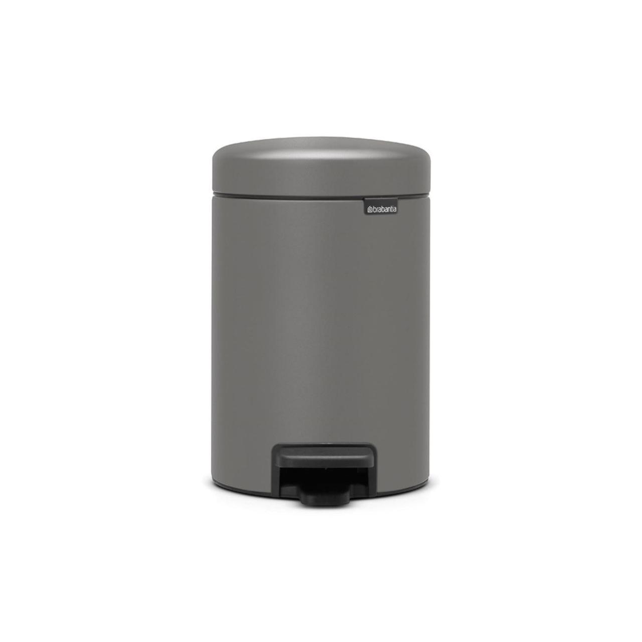 Brabantia 3 Litre Mineral Concrete Grey Pedal Bin  