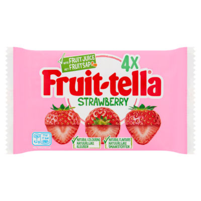 Fruittella Strawberry Chewy Sweets Multipack 4 Pack