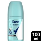 Sure 72h Advanced Protection Anti-Perspirant Roll On Deodorant, Invisible 100ml