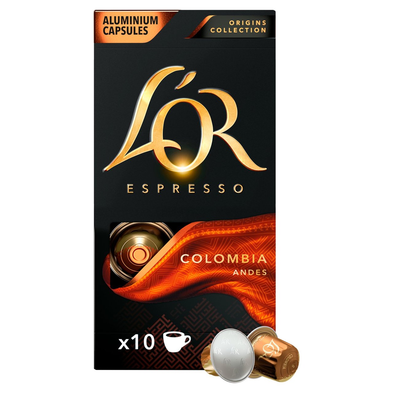 L'OR Colombia Coffee Pods x10 Intensity 8