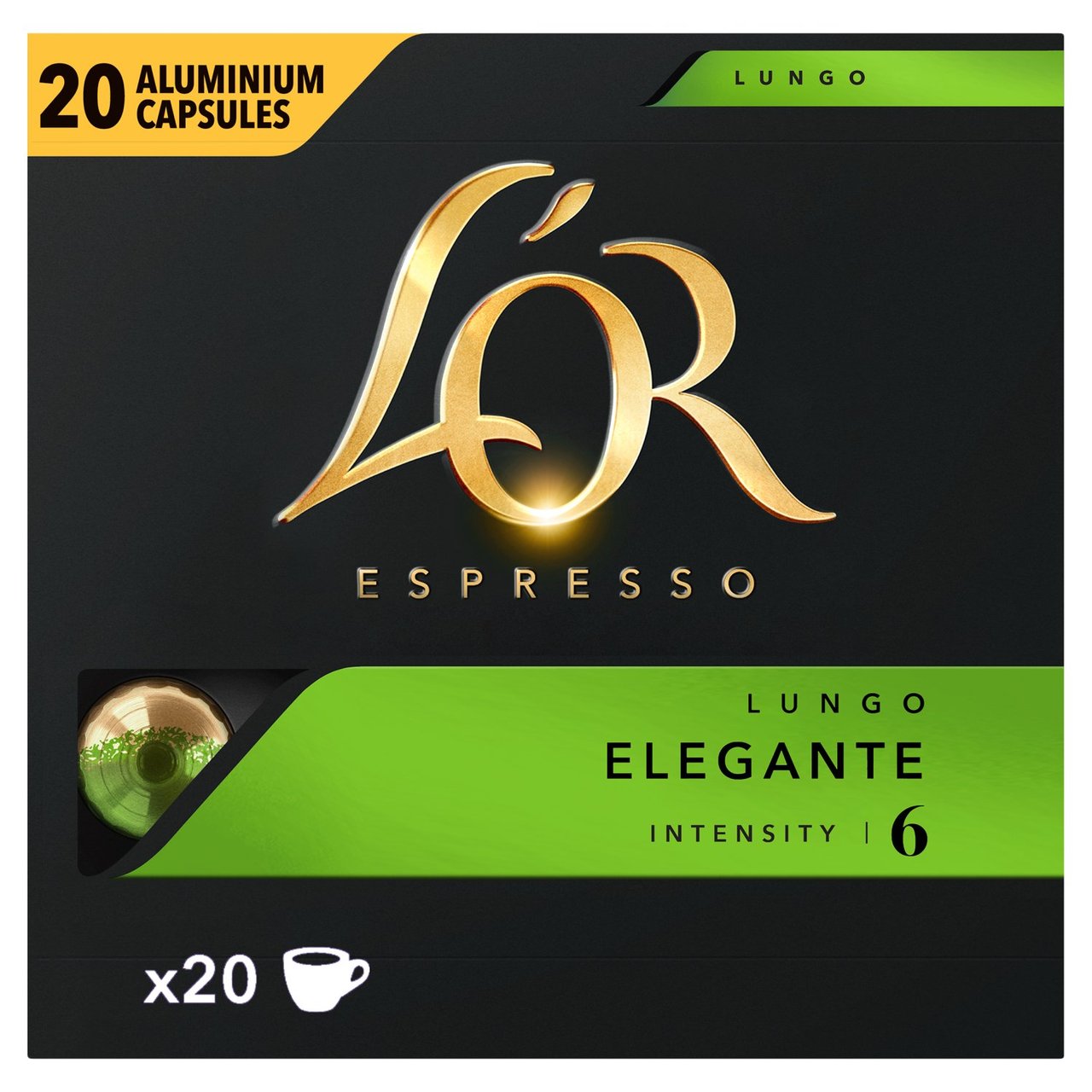 L'OR Espresso Elegante Intensity 6 Coffee Pods x20