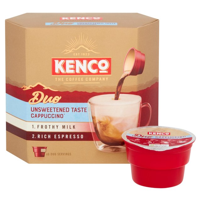 Kenco Duo Cappuccino Unsweetened Instant Coffee