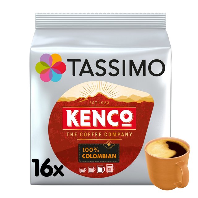 Tassimo Kenco 100% Colombian Coffee Pods x 16