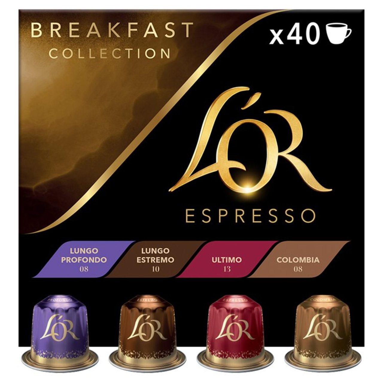 L'OR Breakfast Assortment X40 Coffee Pods