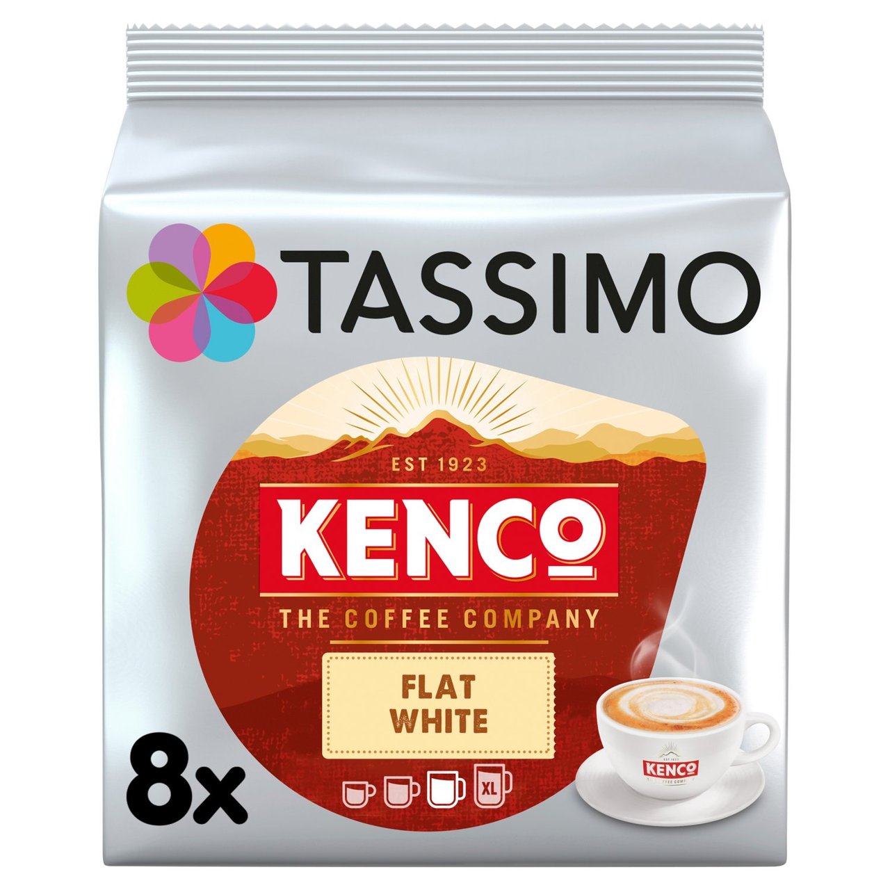 Tassimo Kenco Flat White Coffee Pods x8 220g