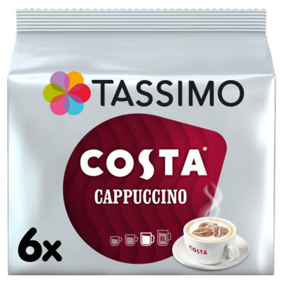 Tassimo Costa Cappuccino Coffee Pods x 6